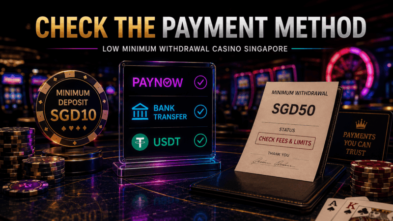 Low Minimum Withdrawal Casino Singapore: Which Sites Are Better for Small Deposits? Minimum withdrawal payment method check